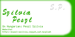 szilvia peszl business card